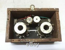 Antique 1900 British Rheostat Wooden Case Rare Electric Device Steampunk Look