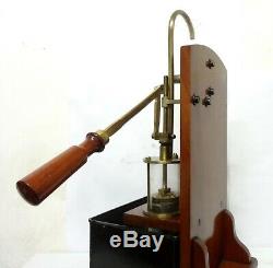 Antique 1900 Rare Ducretet Paris Hand Water Pump Visible Demo Model Hydraulic
