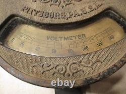 Antique 1902-07 Westinghouse Elec. & Mfg. Co Voltmeter, Large One, Very Rare