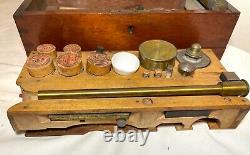 Antique 19th C. Society of Arts Blowpipe Apparatus Assay Set by Letcher England