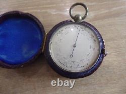 Antique 19th Century Aneroid Pocket Barometer