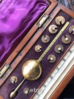 Antique 19th Century Victorian Hydrometer Scientific instrument In Original Box