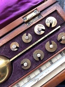 Antique 19th Century Victorian Hydrometer Scientific instrument In Original Box