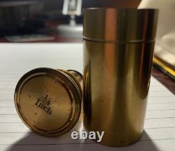 Antique 1/4 inch Brass Microscope Objective Lens approx 20x Magnification