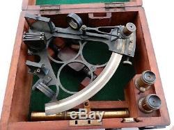 Antique 3 ring Expedition Sextant by Gebroeders Caminada, Rotterdam & box etc