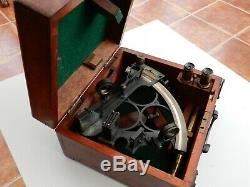 Antique 3 ring Expedition Sextant by Gebroeders Caminada, Rotterdam & box etc