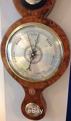Antique 8 Walnut wheel barometer circa 1830