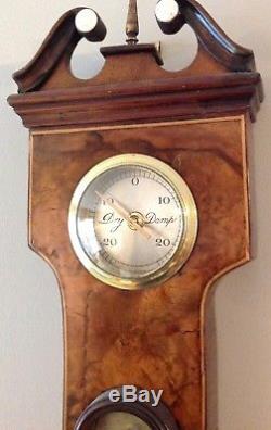 Antique 8 Walnut wheel barometer circa 1830