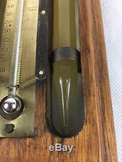 Antique Admiral Fitzroy Storm Glass Barometer / Thermometer, Haff MFG, New York