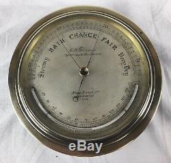 Antique Aneroid Barometer / Thermometer Charles W Dixey Bond St, London