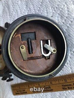 Antique Anmeter Galvanometer Edelmann Munchen Germany Wood & Bronze Instrument