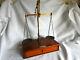 Antique Apothecary Scales Brass and Mahogany by De Grave, Short and Co Ltd c1845