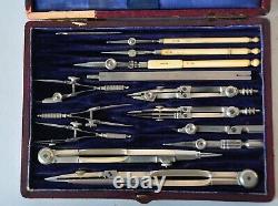 Antique Architect Draughtsman Technical Drawing Instrument Set Stanley London
