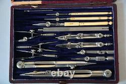 Antique Architect Draughtsman Technical Drawing Instrument Set Stanley London