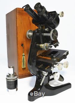 Antique'Bactil' binocular microscope by Watson of London, 1940s