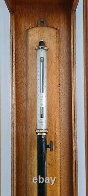 Antique Baird & Tatlock Fortin stick barometer model 1703 London circa 1900