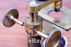 Antique Baker, High Holborn, London Brass Monocular Microscope.'cary' Lens