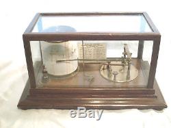 Antique Barograph Wooden Glass Cased