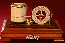 Antique Barograph and Barometer with Thermometer by NEGRETTI & ZAMBRA c1915