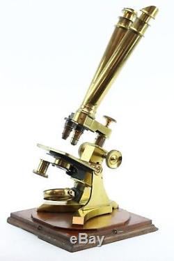 Antique Binocular Microscope by Charles Collins, London, circa 1870