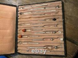 Antique Boxed set of mercury filled Hydrometers