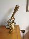 Antique Brass Binocular Microscope