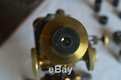 Antique Brass Compound'Edinburgh' Microscope by Watson of High Holborn London