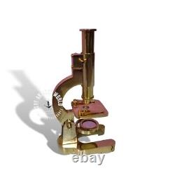 Antique Brass Heavy Microscope 7 Inches Students Brass Microscope Gift Items