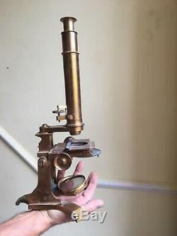 Antique Brass Microscope Armstrong Bros