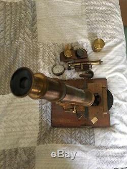 Antique Brass Microscope Armstrong Bros