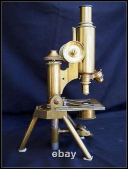 Antique Brass Microscope J. S. Swift