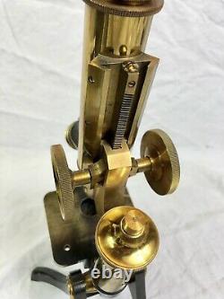 Antique Brass Microscope by Henry Crouch London (S. Maw, Son & Thompson) Rare