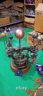 Antique Brass Orrery Solar System SunEarthMoon Motion Scientific Research Mode