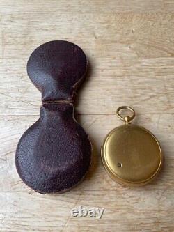 Antique Brass Pocket Compensated Barometer and Altimeter