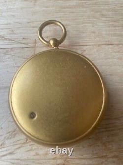 Antique Brass Pocket Compensated Barometer and Altimeter