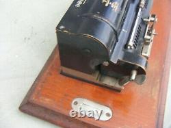 Antique Britannic Calculator Adding Machine With Case