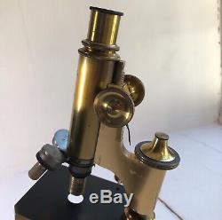 Antique Carl Zeiss Jena Monocular Microscope circa 1884