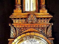 Antique Carved Aneroid Barometer C1890/1900