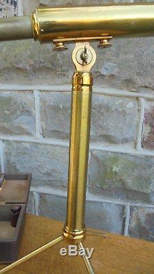 Antique Cased Lacquered Brass Telescope By Aitchison