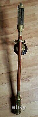 Antique Chamberlain & Ritchie Gimbled Barometer 36 w Wall Mount Incomplete
