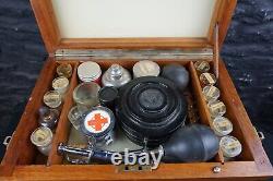 Antique Dentists Travelling Cabinet with Contents Dental Drawers & Instruments