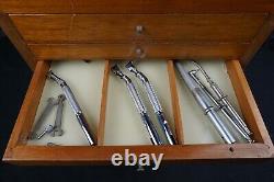 Antique Dentists Travelling Cabinet with Contents Dental Drawers & Instruments