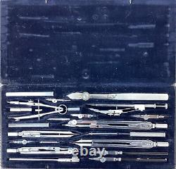 Antique Draughtsman's Instrument Set German Technical Drawing Maho Edwardian