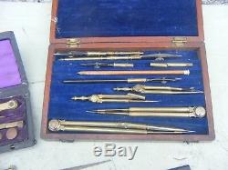 Antique Drawing Instruments Sets And Shagreen Drawing Instruments Set