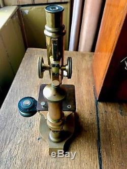 Antique E Leitz Wetzlar Microscope Boxed No. 62988