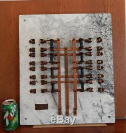 Antique Electric Railway Marble Copper Knife Switch Electrical Fuse Panel SF Ca