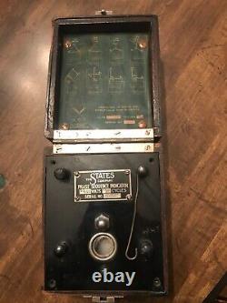 Antique Electrical Phase Sequencer Indicator Meter tester Instrument STATES CO