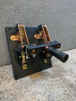 Antique Electrical Spring Circuit Breaker Knife Switch Slate Board Frankenstein