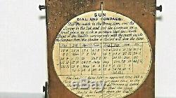Antique English Fruitwood Diptych Dial, Sundial, Compass, Circa 1800s