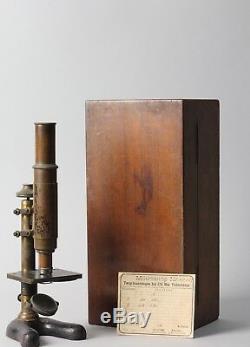Antique Ernst Leitz Wetzlar Microscope in original wooden box sed. 405971896 R47